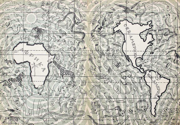 Как братец кролик победил льва. Сказки о животных / Пер. и обраб. М. Гершензона; рис. М. Храповского. [М.], 1935.